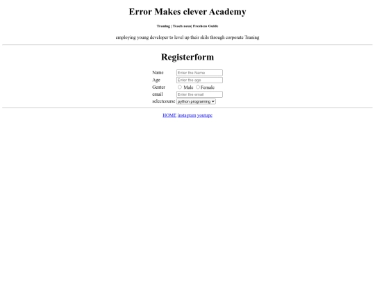 EMC project/register screenshot