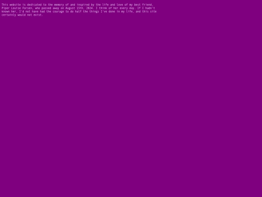 dedication screenshot