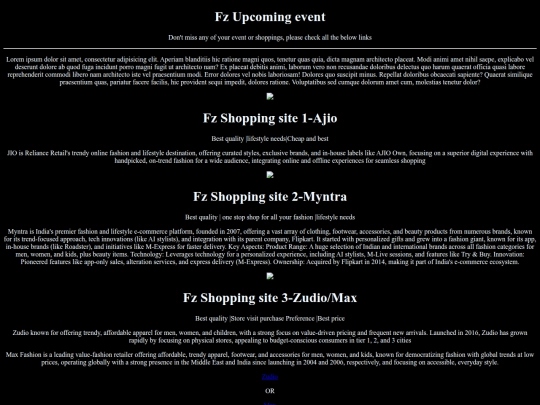Fz 1st webpage shopping sites/Faiz wp screenshot