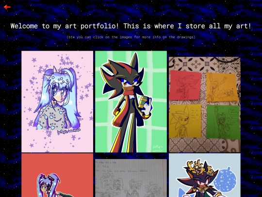 art_portfolio screenshot