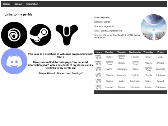aboutme screenshot