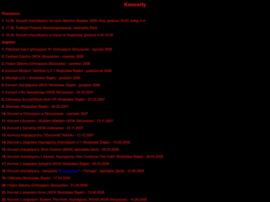 koncerty screenshot