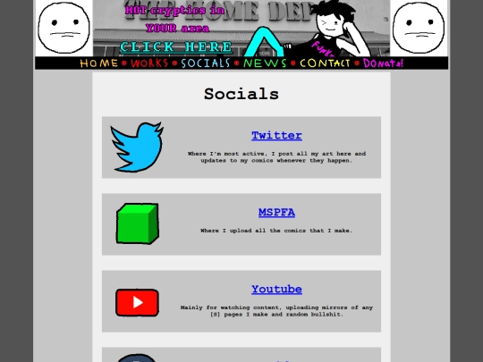 socials screenshot