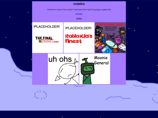 comics/comichome screenshot