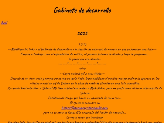 Gabinete de desarrollo screenshot