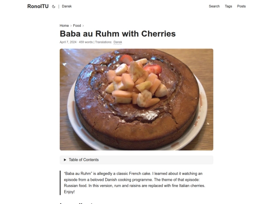 food/desserts/cherry-baba screenshot