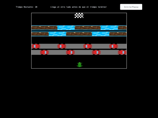 game/JavascriptGames/Frogger screenshot