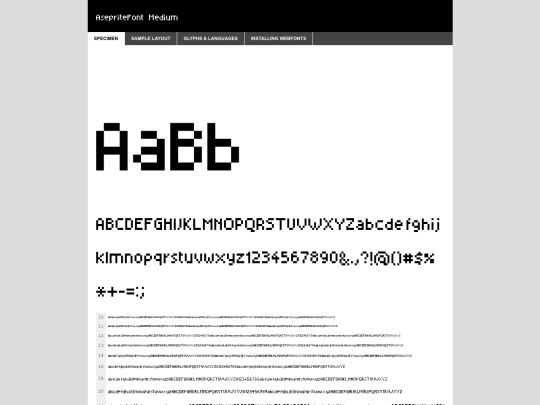 asepritefont/asepritefont-demo screenshot