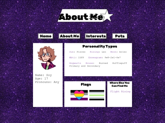 about-me screenshot