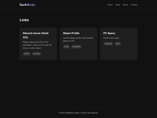 links screenshot