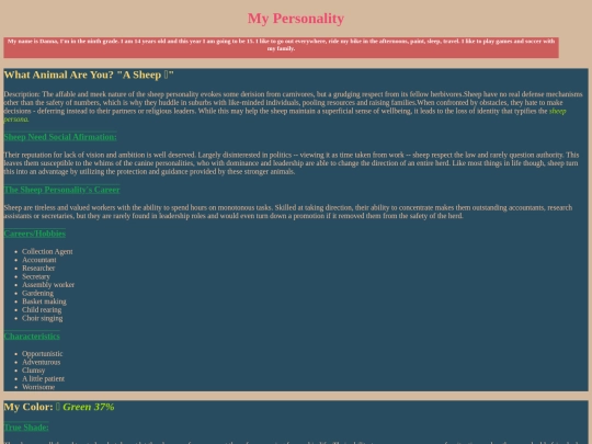 my-personality screenshot