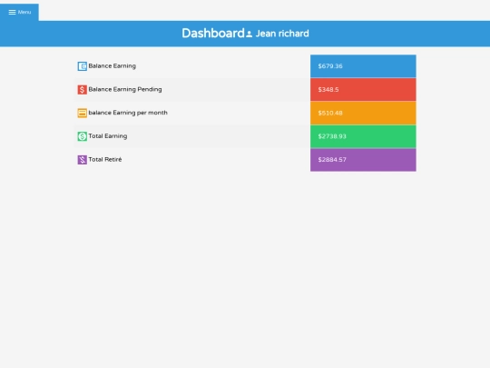User screenshot