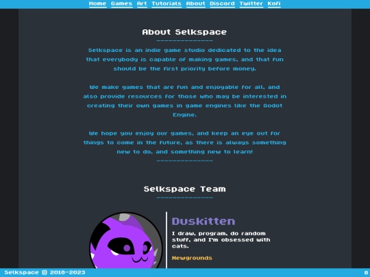 site/about screenshot