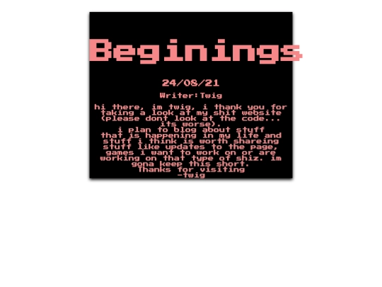 Blog screenshot