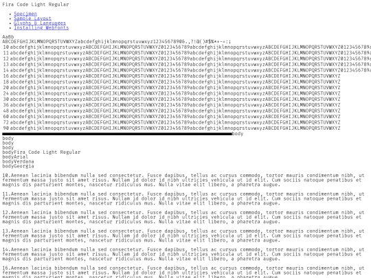 firacode/firacode-variablefont_wght-demo screenshot