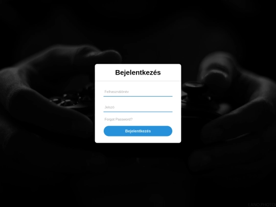 login screenshot