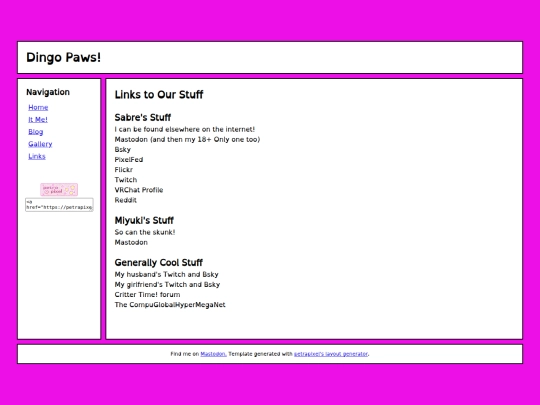 links screenshot