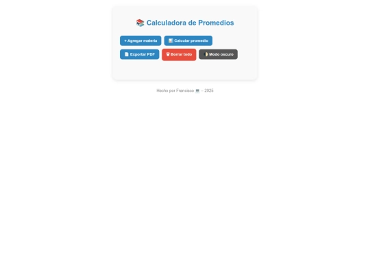 calcular promedios screenshot