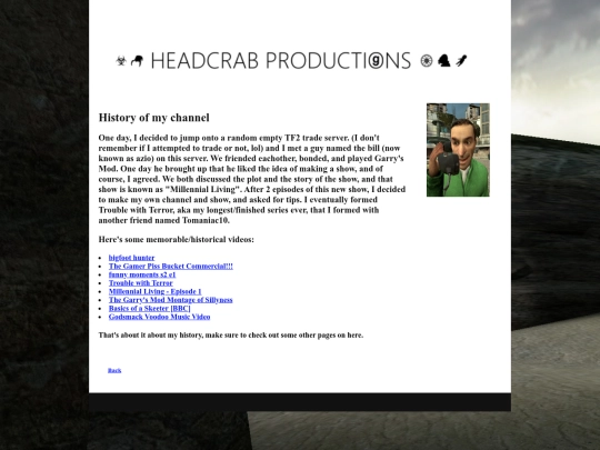 history screenshot