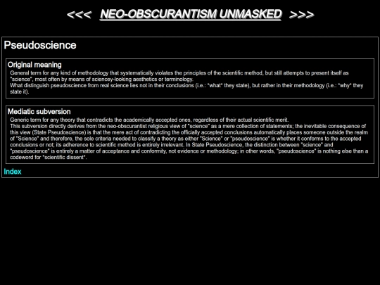 pseudoscience screenshot