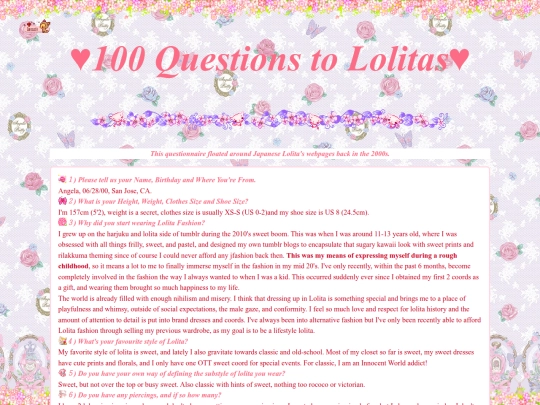 lolitaquestions screenshot
