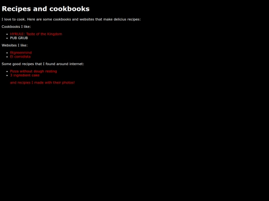 recipes screenshot