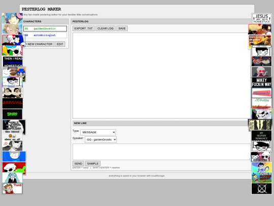 pesterlogger screenshot
