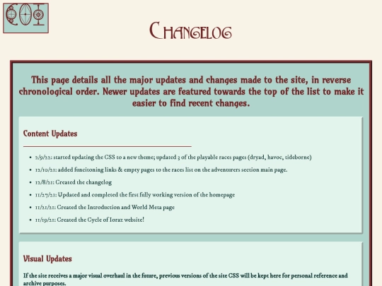 changelog screenshot