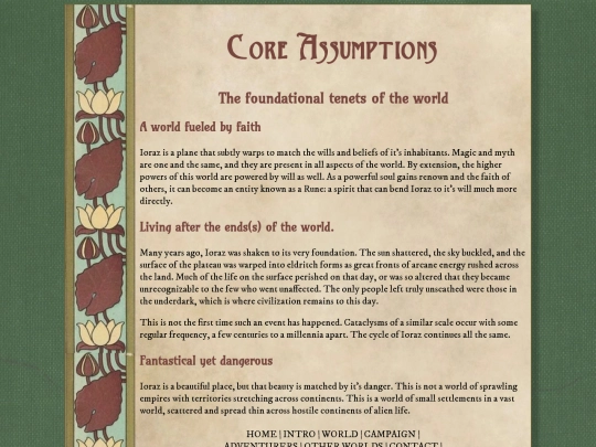 world/basics/core-assumptions screenshot