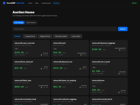 auction screenshot