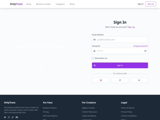 signin screenshot