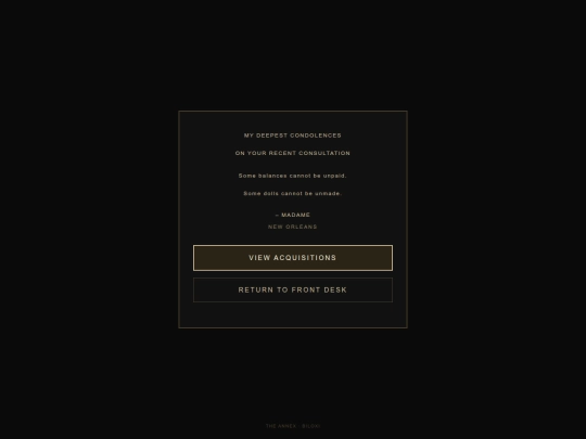 condolences screenshot