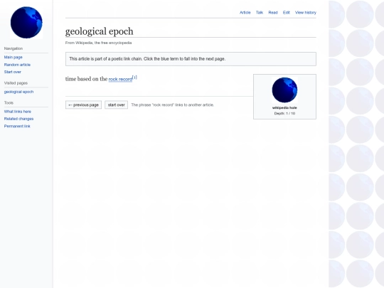 wikipediahole screenshot