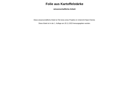 kartoffelstärkefolie screenshot