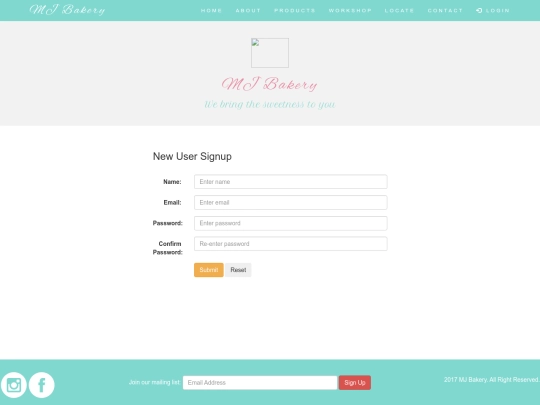 signup screenshot
