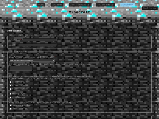 feedback screenshot