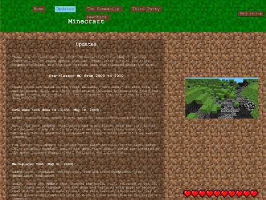 updates screenshot