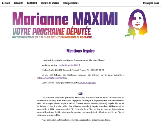 Maximi/mentions_legales screenshot