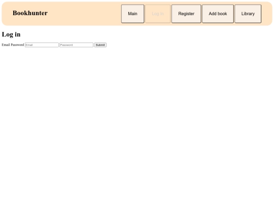 Bookhunter/logIn screenshot