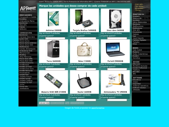 productos screenshot