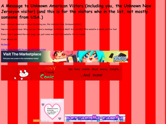 messagetounknownamericanvisitors screenshot
