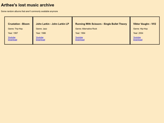 music-archive screenshot
