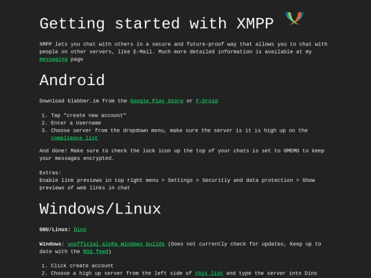 messaging/xmpp screenshot