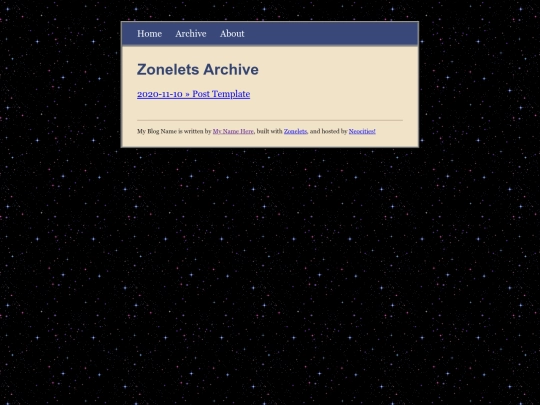 blog/archive screenshot