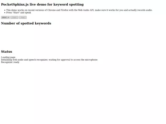 voice-recognition/webapp/live_kws screenshot