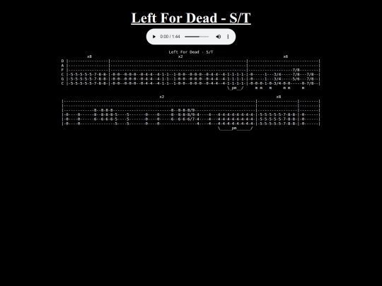 tabs/left_for_dead/songs/s-t screenshot