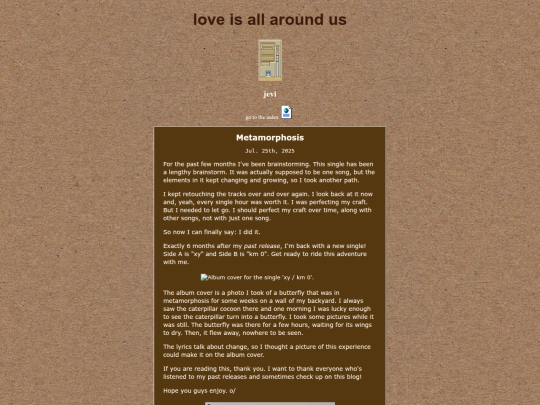 blog/metamorphosis screenshot
