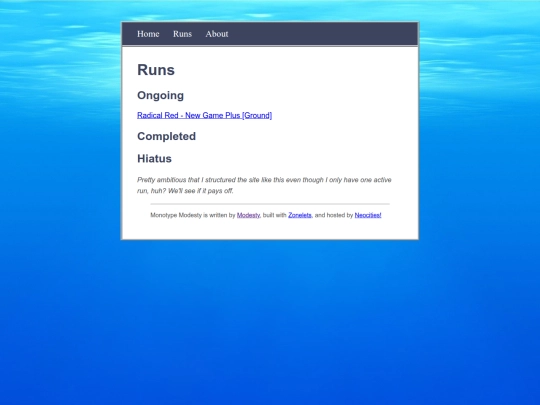 runs screenshot