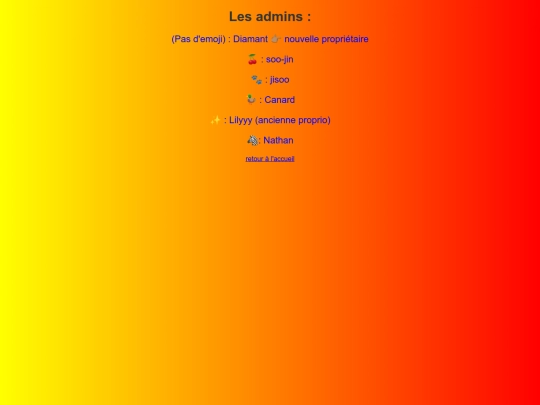 chaine html/admins screenshot
