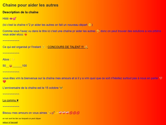 chaine html/description screenshot